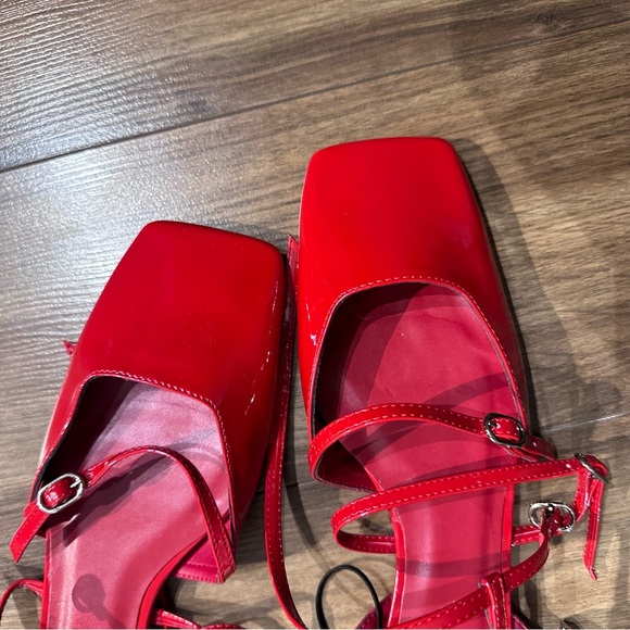 Worn Once - Zara Red Ballet Flats - Picture 2 of 4